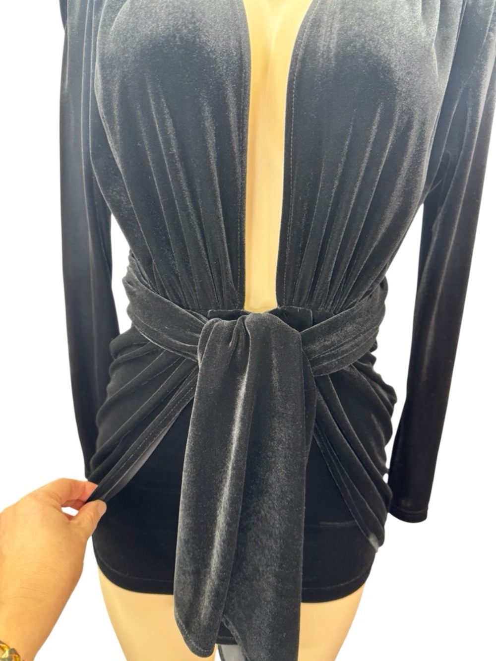 Yg Collection. Elegant Black Long Sleeve Dress — image 4 of 8